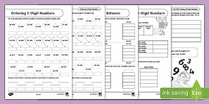 5 Digit Place Value Worksheets
