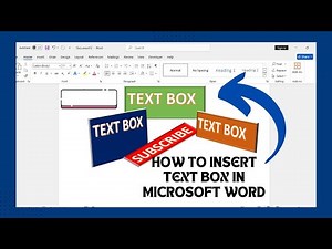 How To Insert Text Box In Microsoft Word