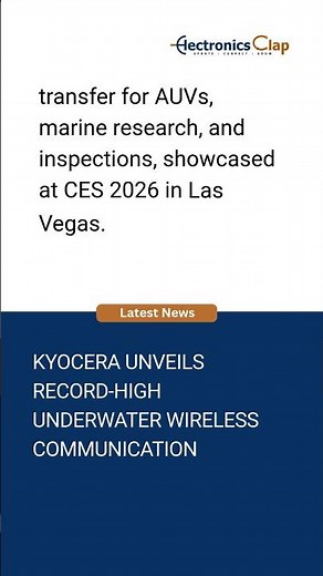 Kyocera Unveils 5 2Gbps Underwater Wireless Optical System at CES 2026 🌊📶🚀 #technews #semiconductors