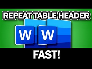 How to Repeat Table Headers in Word FAST!