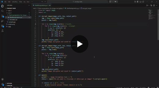 #prodigyinfotech #imageencryption #pixelmanipulation #pillowlibrary | DEVANSH RAVAL