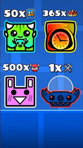 The hardest icons to get in Geometry dash 2.2!!!