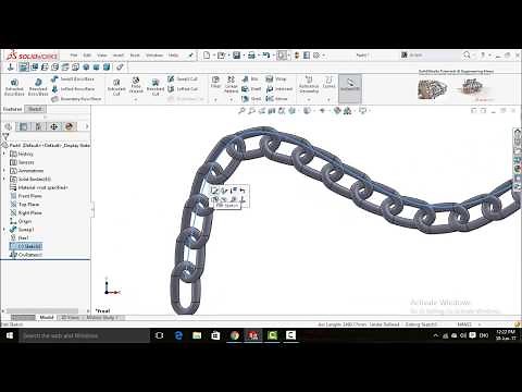 SolidWorks Tutorial Modeling Chain and using flex command