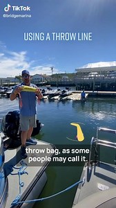 2.6K views · 15 reactions | Boat Safety How-To: use a rescue line or throw bag  #boating #safetyfirst #learntoboat #boatingtips #boatsalty #bridgetoboating #lakehopatcong #highlandsnj #bridgemarina | Bridge Marina, Inc. | Facebook