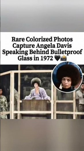 Angela Davis, 1972. Iconic speech behind bulletproof glass. ✊🏾✊🏿✊🏻🔥 #History #Activism