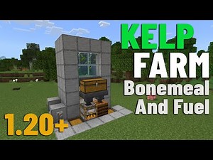 EASIEST 1.20.2 ZERO-TICK KELP FUEL AND BONEMEAL FARM TUTORIAL in Minecraft Bedrock