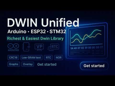 DWIN Library: The Easiest Way to Control DWIN/DGUS/T5L Displays (Arduino, ESP32, STM32)