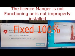 The licence manager is not functioning or is improperly installed.