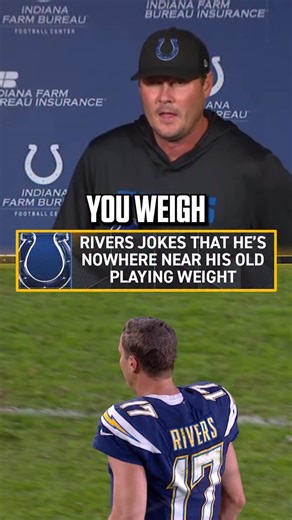 NFL on FOX on Instagram: "Philip Rivers answered questions about his playing weight 😂"