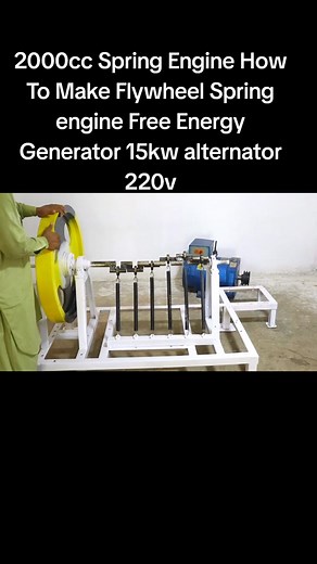 How to Make 2000cc Spring Engine Flywheel Free Energy Generator