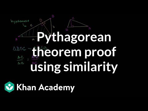 Pythagorean theorem proof using similarity | Geometry | Khan Academy