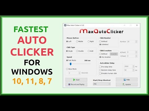 Fastest Auto Clicker For Windows (10, 11, 8, 7)