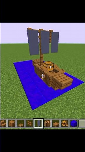 Minecraft Mini Boat Build Hack Tutorial | Easy DIY Mini Boat Creation