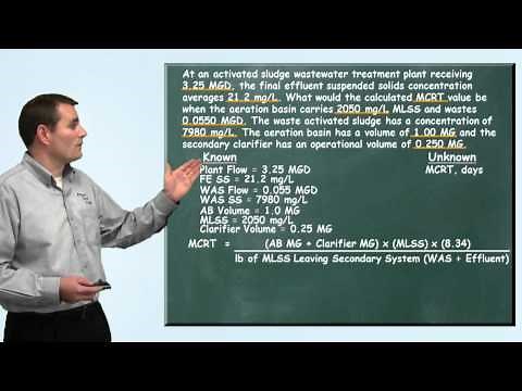 Problem Solved: MCRT Problem - Wastewater Math