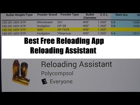 Best Free Reloading App - Reloading Assistant