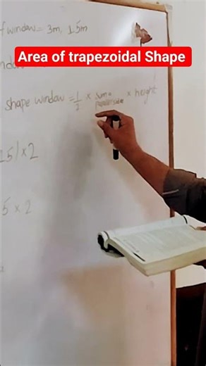 Area of trapezoidal Shape #maths #trapezoidal #trapezium #shorts