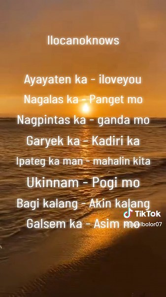 Ilocano Words: Meaning and Translation