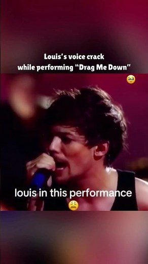 Louis’s voice crack performing DRAG ME DOWN 🥹 #louistomlinson #onedirection #dragmedown