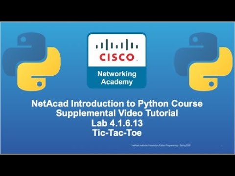 Cisco NetAcad Intro to Python Course - Supplemental Lab Tutorial & Solution Set: Lab 4.1.6.13 Part I