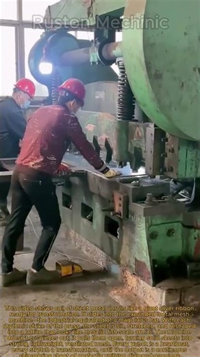 Expanded Metal Mesh Machine in Operation: Industrial Production