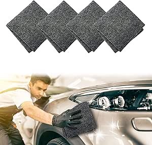 4 Pcs Nano Sparkle Cloth, Multifunction Nano Magic Cloth Scratch Remover, Magic Scratch Remover Cloth for Car Paint, Car Paint Scratch Repair Kit for Car Nano Sparkle Cloth Magic Scratch Removal