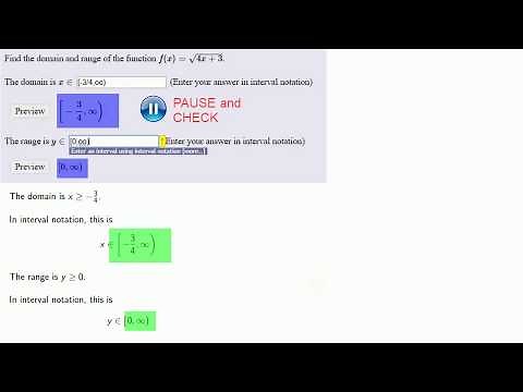 Finding the domain and range of a radical function.