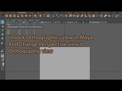 Unlock Orthographics view in Maya