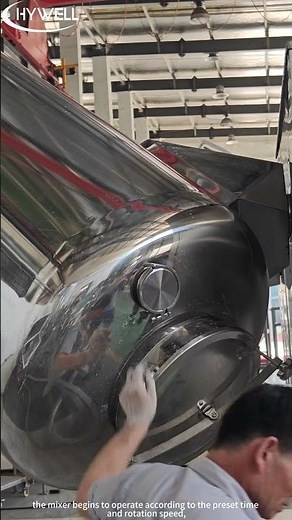 GMP 2500L V Mixer with Vacuum Feeding | Dust-Free Stainless Steel Powder Mixing System