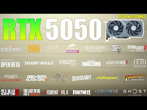 RTX 5050 : Test in 43 Games - 1080p Native, Ray Tracing, DLSS & Frame Generation!