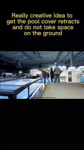 Really creative idea to get the pool cover retracts and do not take spaceon the ground.#swimming #swimmingpool #retractableenclosure #retractablepoolenclosure #poolcover #backyardlife #creativeideas #poolcoverchallenge #terrace @kowatson_sunroom @delightsunroom