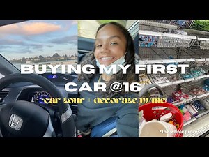 Buying my first car at 16 vlog + decorate with me !🤎🚘