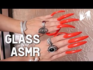 Long NAILS ASMR Glass Tapping & Scratching