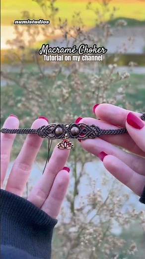 macrame choker tutorial 🪷#tutorial #macramechoker #chokernecklace #diymacramé