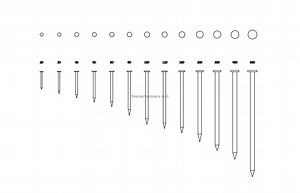 Nails, AutoCAD Block - Free CAD Drawings