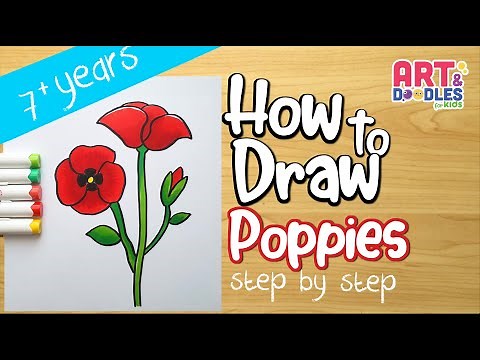 how to draw POPPIES