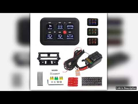 12V LED 6 Gang Switch Panel 600W1200W Circuit Control Relay System Box Slim Touch Control Panel for