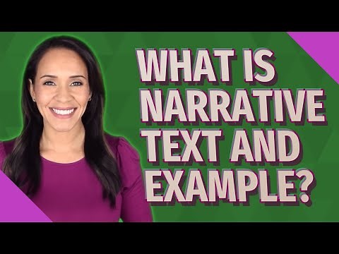 What is narrative text and example?