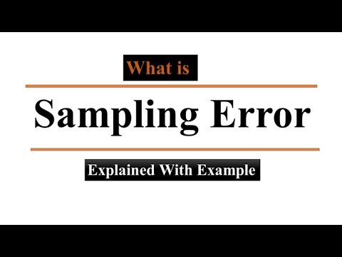 What is sampling error? Sampling error explained with example |Sampling in research & sampling Error