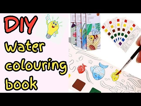 DIY How to make water colouring book at home easy/ #magic water book/diy colourbook #art #diy #craft