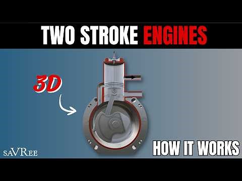 How Two Stroke Engines Work | 3D Animation | saVRee