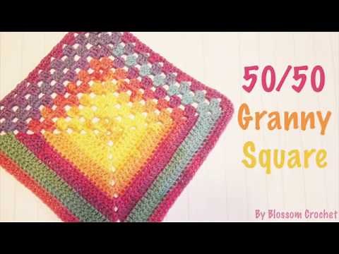Blossom Crochet: The 50/50 Granny Square - 1 square, 2 designs!