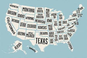 Map of United States of America, an Illustration by Foxys Graphic