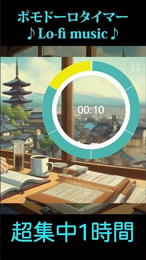 1h pomodoro timer / 1時間超集中 ポモドーロタイマー