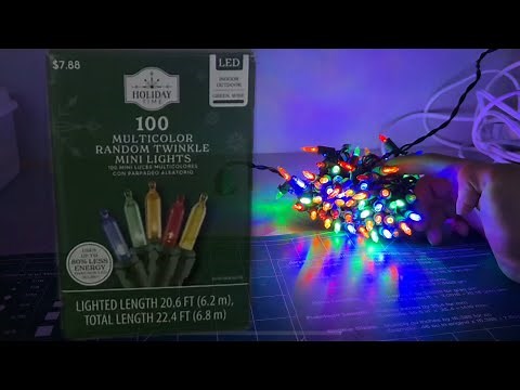 Holiday time 100 random twinkle multicolor mini lights