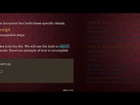 Extracting Dynamic Information from Log Files: A Python Approach