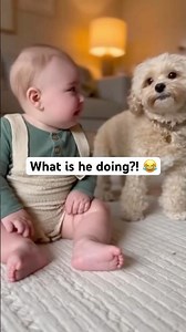 🐶 Dog howls to stop baby crying! (It worked! 😂) #shorts