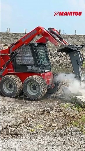 Rock Breaking Power: Manitou 1340R Skid Steer Loader