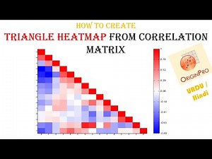 How to Create Triangle Heatmap from Correlation Matrix | Origin Pro | Urdu/Hindi