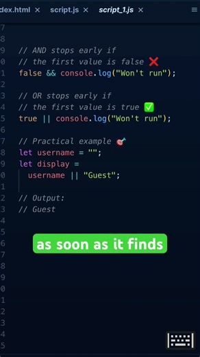 Short-Circuiting in JavaScript #JavaScript #CodingForBeginners #LearnToCode #WebDev #CodeShorts