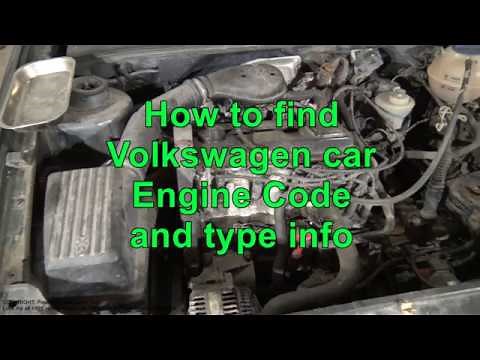 How to find Volkswagen Golf Jetta car engine Code and Type info
